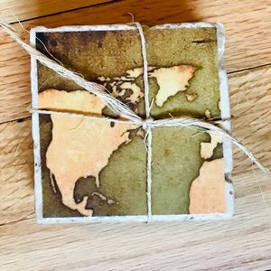 New! Ceramic map coasters